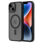 QDOS iPhone 13, 14, 15 Midnight Clear Case with MagSafe Hybrid Soft with Snap - FIXgenie